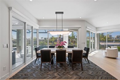 Dining space with plenty of natural light and dark