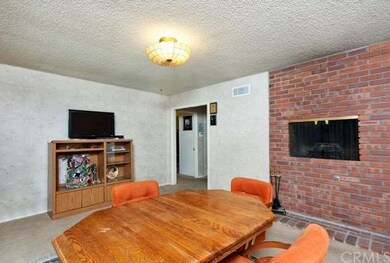 A second fireplace in the dining or family room area