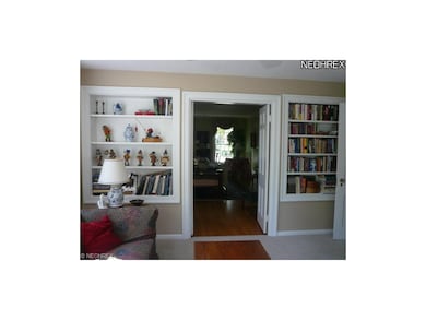 Bookcases in family room.