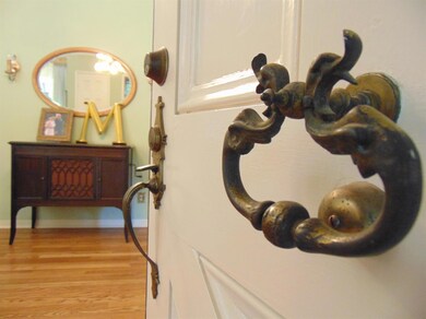 Inviting entry door.