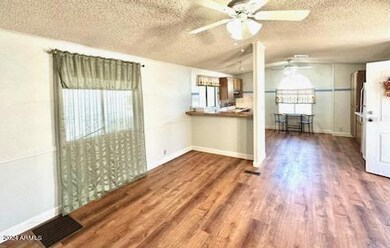 Living room towards kitchen