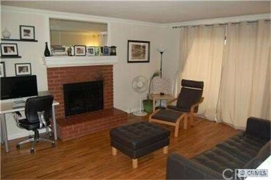 Living Room with hardwood floors and fireplace