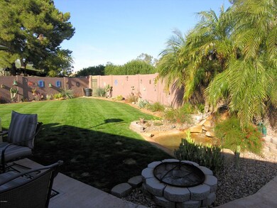 Huge yard with firepit in foreground