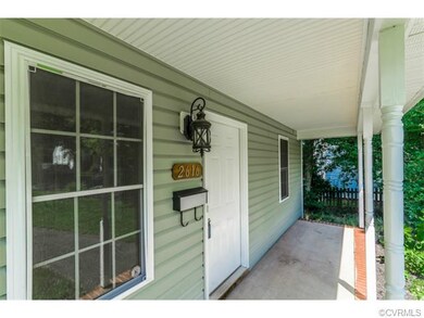 Close up view of the front porch. Thermal window, 