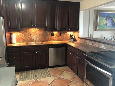 Kitchen open to dining room