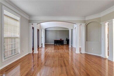 Living Room, looking across the foyer to the offic