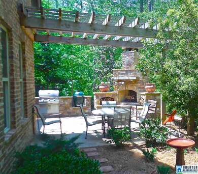 Large outdoor entertainmet space includes dining a