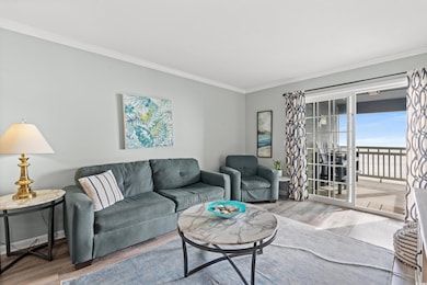 Living room featuring hardwood / wood-style floors