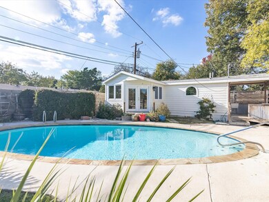 pool and view of guest house