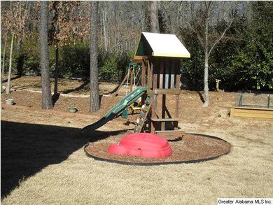 Nice back yard with a play gym to remain