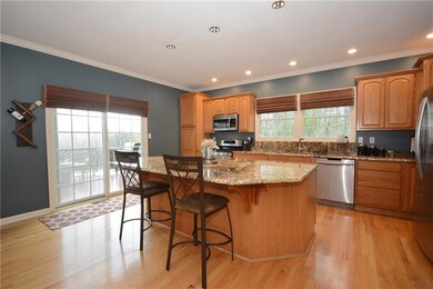 Stainless steel appliances and granite countertops