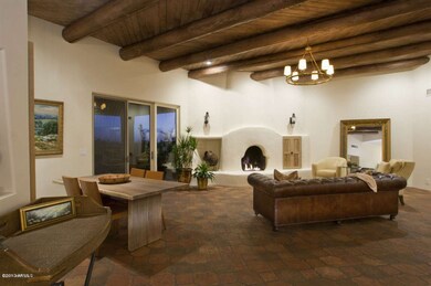 Great Room with Kiva Fireplace