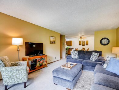 The large living room offers plenty of space to re