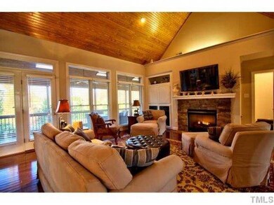 Stone fireplace  built ins