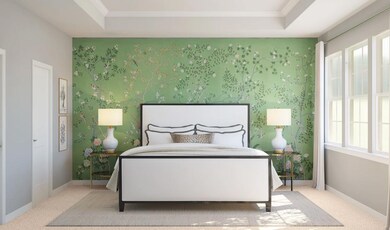 Primary suite with crown moulding