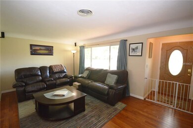 Front door and family room.
