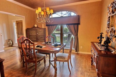Dining room walls have recently been painted neutr