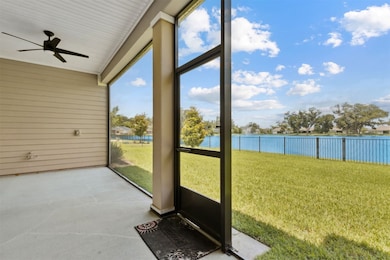 Screened porch with view