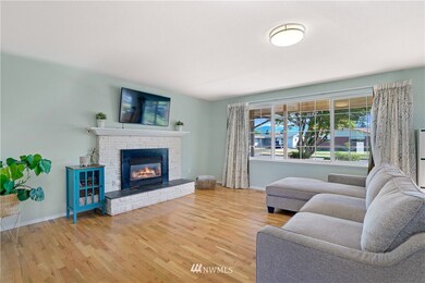 Gas fireplace perfect for cold fall/winter nights.