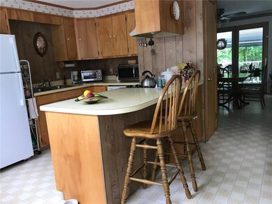 Kitchen looking into dining room