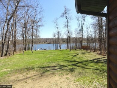 View from the cabin, nice elevation to the water's
