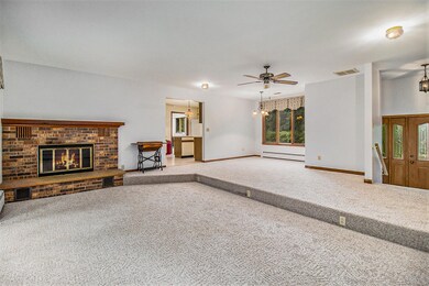 Living room & Fireplace.