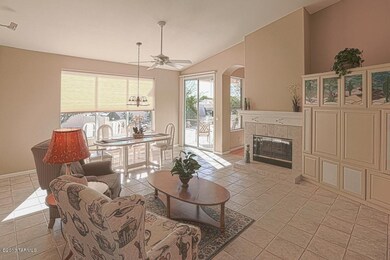 Family Rm with Double sided Fireplace