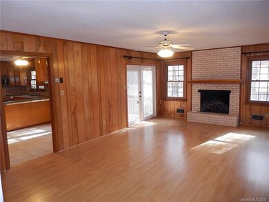 Den with fireplace
