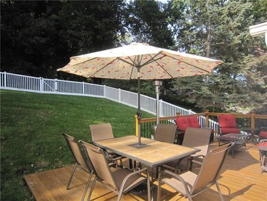Deck is large enough to accommodate table & chairs