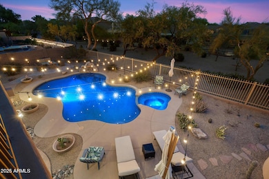 Backyard oasis with desert views