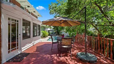 Large outdoor deck perfect for outdoor dining and entertaining