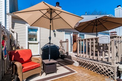 separate patio area next to deck!