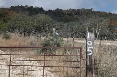 Address on fence post at entrance