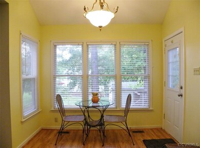 Breakfast Nook with hardwood floor