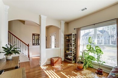 Beautiful arched entryway with column detail