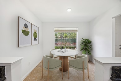 Bright and inviting dining room featuring a large