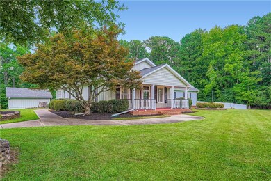 View of front of home featuring covered porch