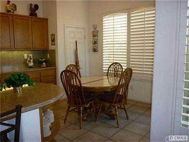 Breakfast nook in kitchen,plantation shutters
