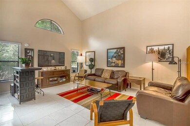 Soaring ceilings in the living room
