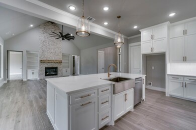 Farm sink, brushed gold fixtures, soft close cabin