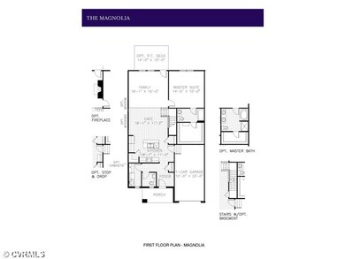 1st Floor Plan - Not all options shown on floorcar