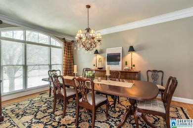 Large formal dining with natural light