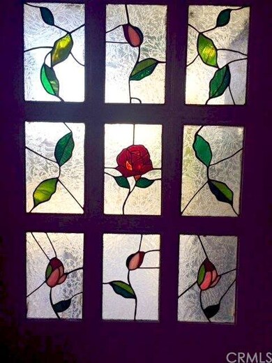 stained glass window on front door
