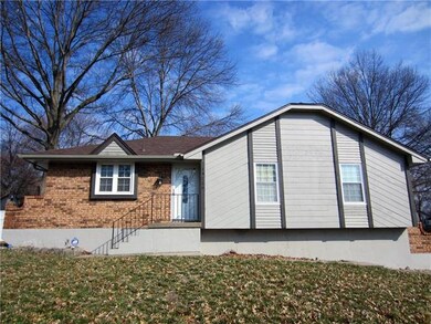 Home sits on a corner lot.