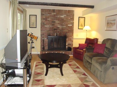 Family room with fireplace