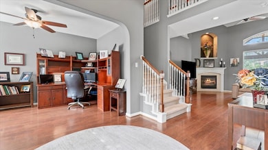 This inviting home features an open-concept living