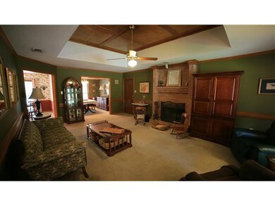 Stunning Library Ceiling in Great Room with beauti