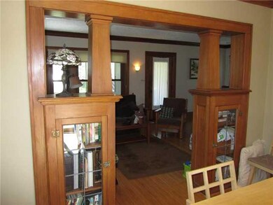 Dining Room BUILT-IN LEADED GLASS BOOKCASES IN DIN