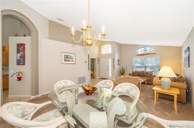 View from dining room looking at the front door.