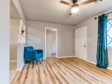 Living room with view of the  Master Bedroom
